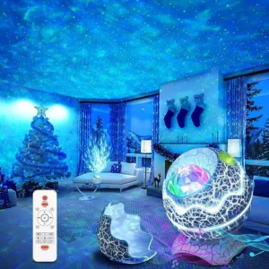 LED Galaxy Projector Dinosaur Egg – White